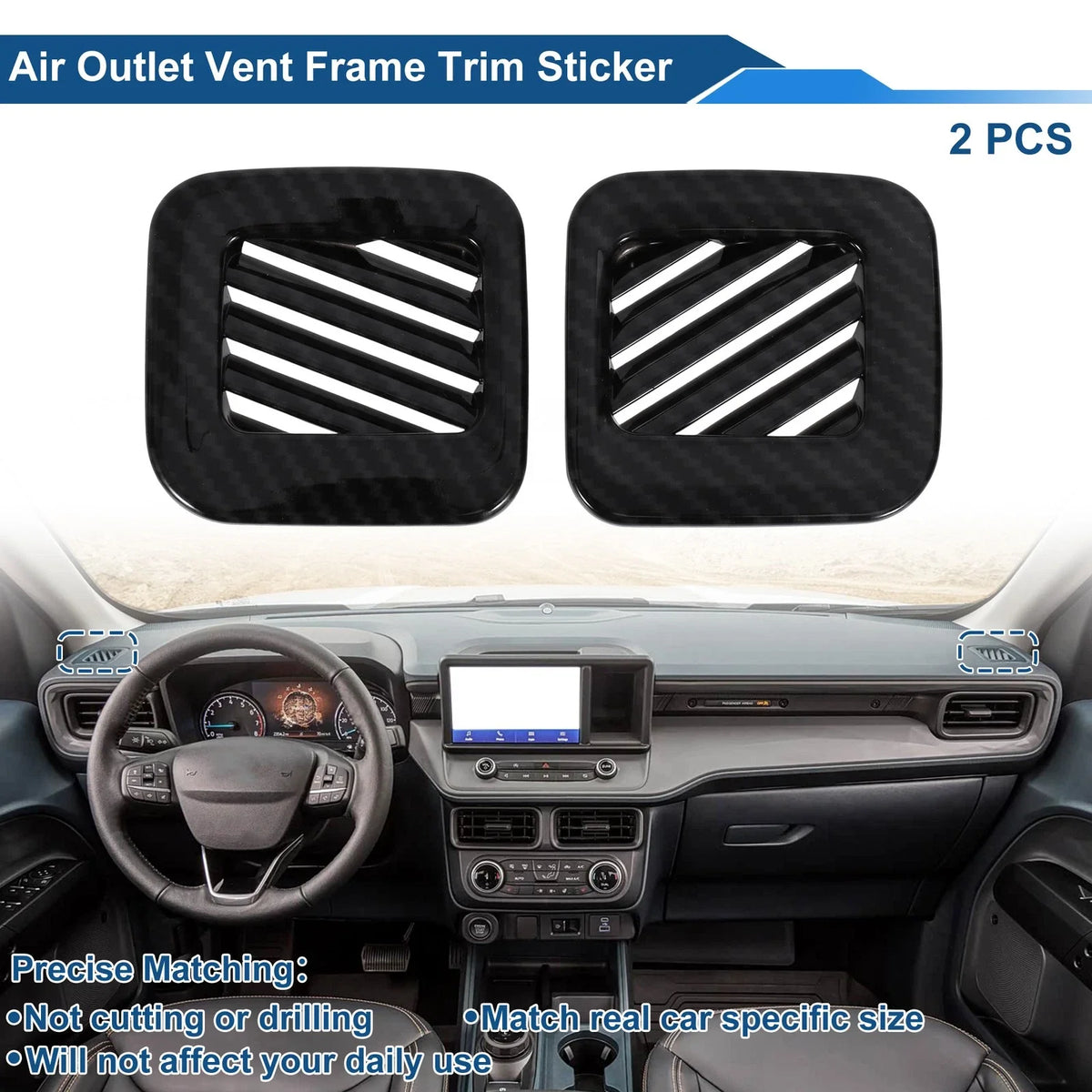 Air Condition Outlet Vent Trim Cover Frame for Ford Maverick (2022–2023)