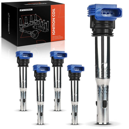 5x Blue Ignition Coil for Volkswagen Jetta, Passat, Golf, Beetle (2005–2018) - 07K905715A, UF-575
