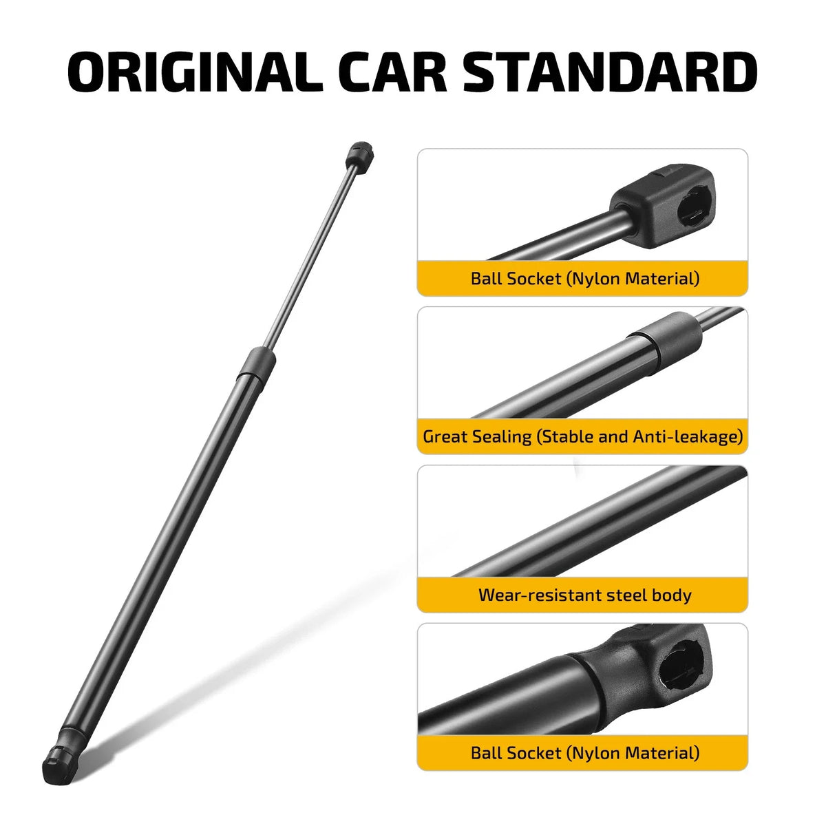 Set of 2 Lift Supports for Ford Ranger (2011) 26.3 Inch 101 Lbs