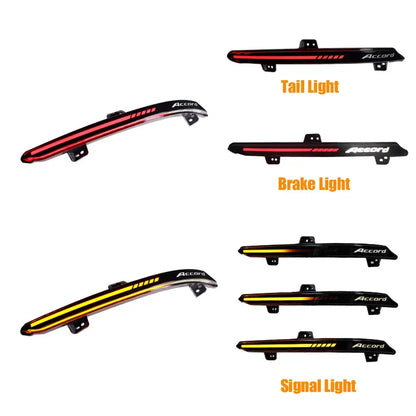 Smoked LED Reflector Tail Brake Lights for Honda Accord (2018–2022)