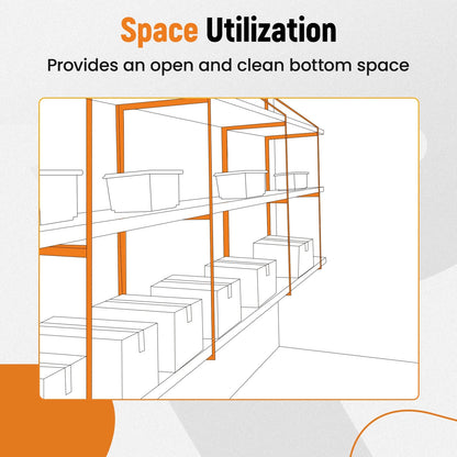 Set of 4 Powder Coated Shelving Brackets for Universal Use (BWLQSD)