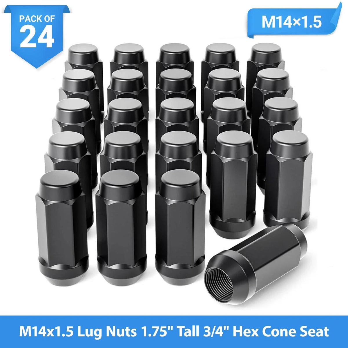 Set of 24 Chrome Lug Nuts for Ford Expedition F-150 Ram 1500