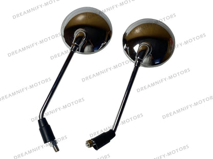 Chrome Side Rear View Mirror for Royal Enfield Classic 350cc 500cc