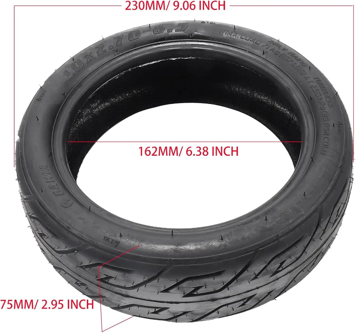 10x 2.70-6.5 Tubeless Tires for 10 Inch Scooter Wheel