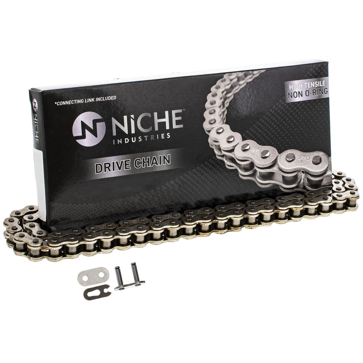 NICHE 420 Drive Chain 96 Links Standard Non O-Ring for Motorcycle (519-CDC2210H, 5209)