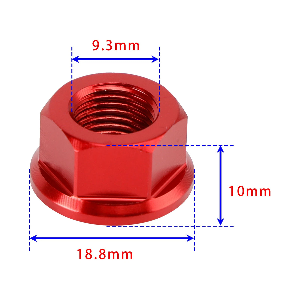 6x Rear Sprocket Nuts M10 x 1 Red for Ducati 1098 1098S 1098R 1198 (2007–2011)