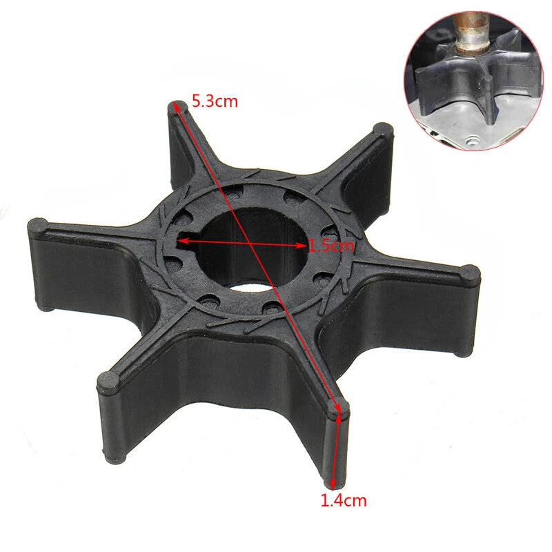 Water Pump Impeller for Yamaha Outboard 2 Stroke 9.9 15 HP (63V-44352-01)
