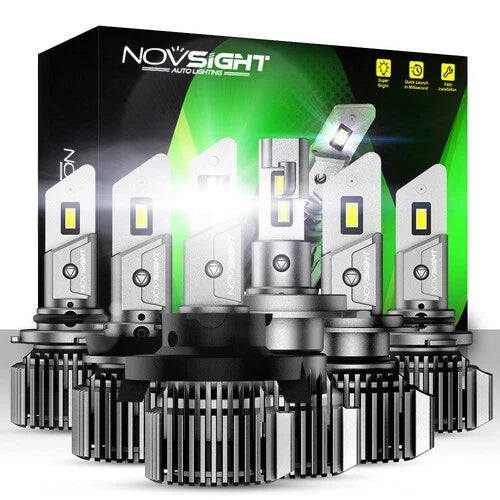 Set of 4 H13 H11 9007 9005 9006 H4 LED Headlight Bulbs 6500K for Automotive