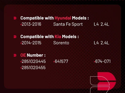 Exhaust Manifold Catalytic for Hyundai Santa Fe Sport Kia Sorento (2013–2016)