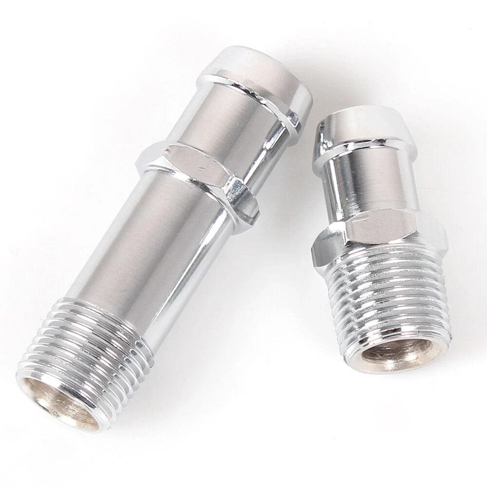Heater Hose Fittings for Water Pump & Intake (Chromed Steel) #9514/9515