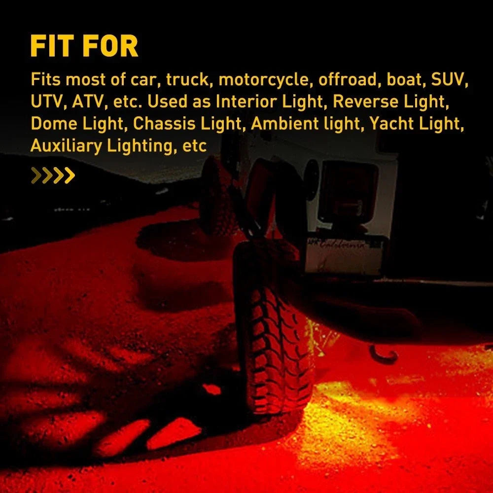 8x Red LED Neon Light Underglow Lamp Kit for Chevrolet Truck SUV (2003–2025)