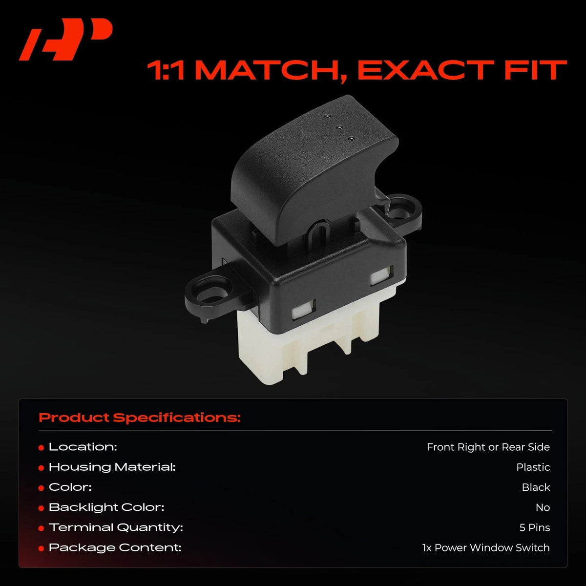 Power Window Switch for Mazda 3 (2004–2009) B32H66370, DWS615