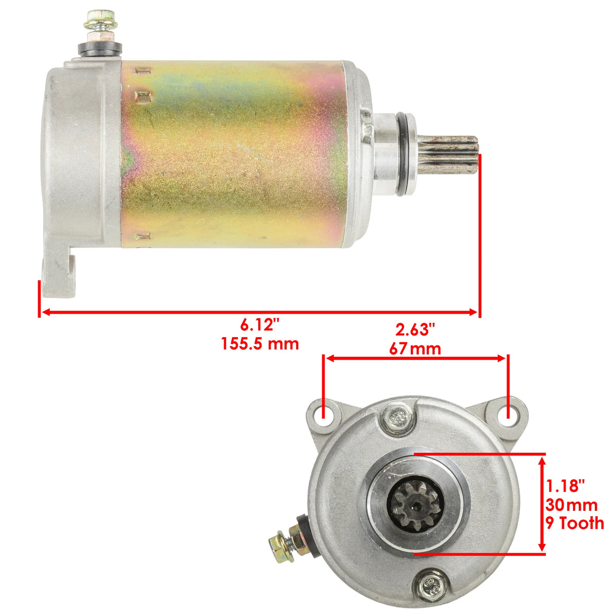 Starter for Can-Am Outlander Max 800 EFI (2009–2014) AB219518880AD, 420684566, 420684562, 420684560, 4280003580