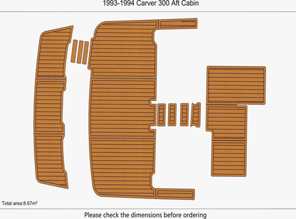 EVA Pads for Carver 300 Aft Cabin (1994) - Faux Flooring Mat
