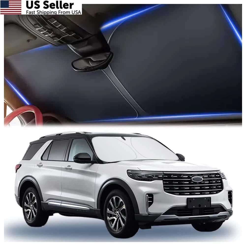 300T Thickened Automotive Glass Sunshade for Universal Fit (57.08 × 31.5 inch)