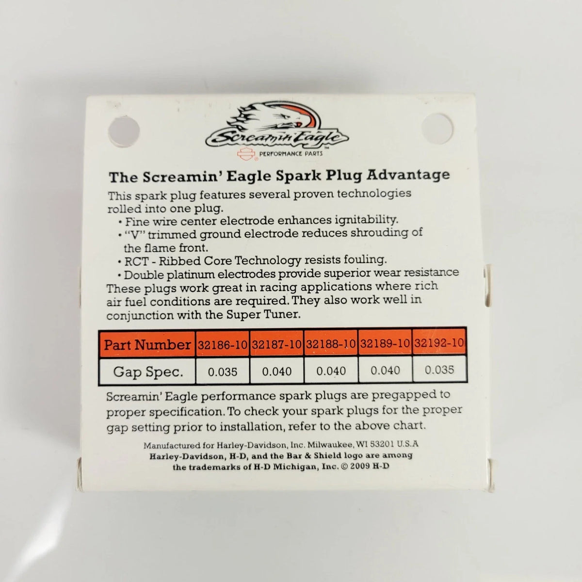 Set of 2 Spark Plugs for Harley-Davidson Twin Cam (1986–2025) 32192-10