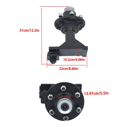 Set of 4 Shipping Container Wheels & Bolt-On Spindle Kit for BCK57002K