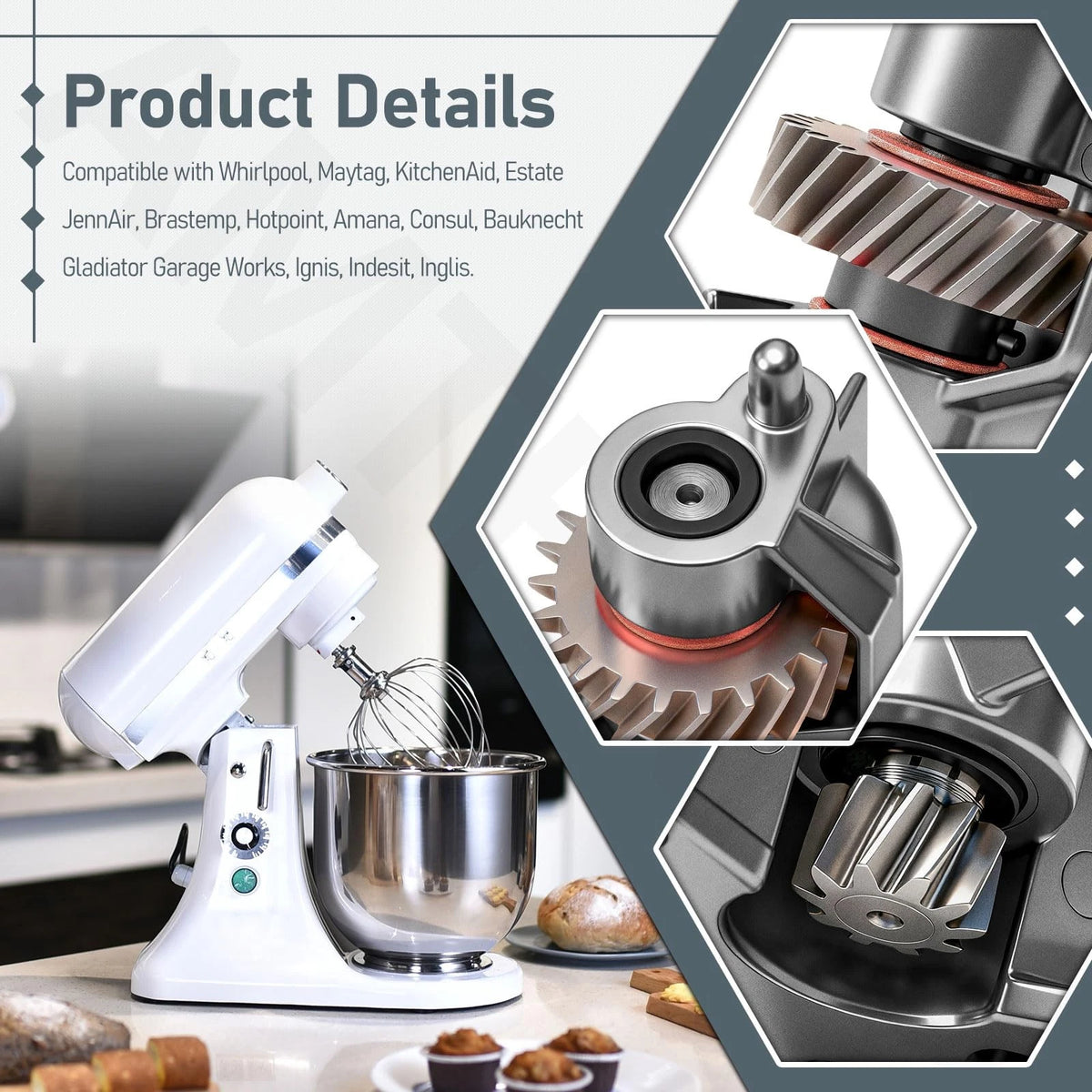 Worm Drive Gear & Bracket for Upgrade Material (WP240309-2)