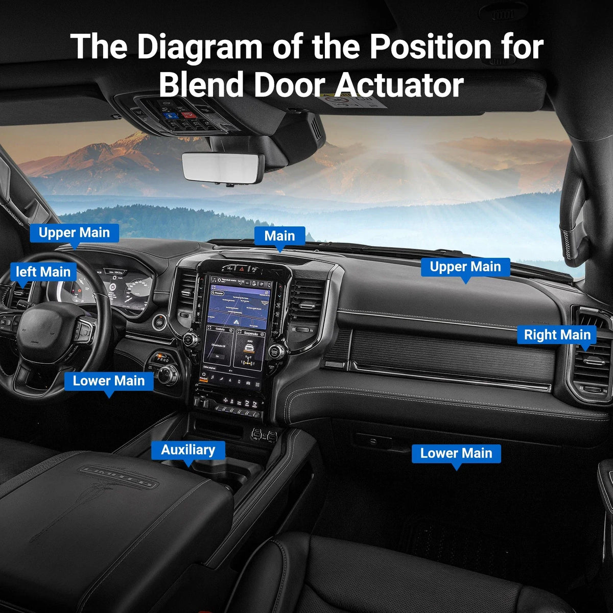 Temperature Blend Door Actuator for Chevrolet Lumina (1990–1992) 604-107