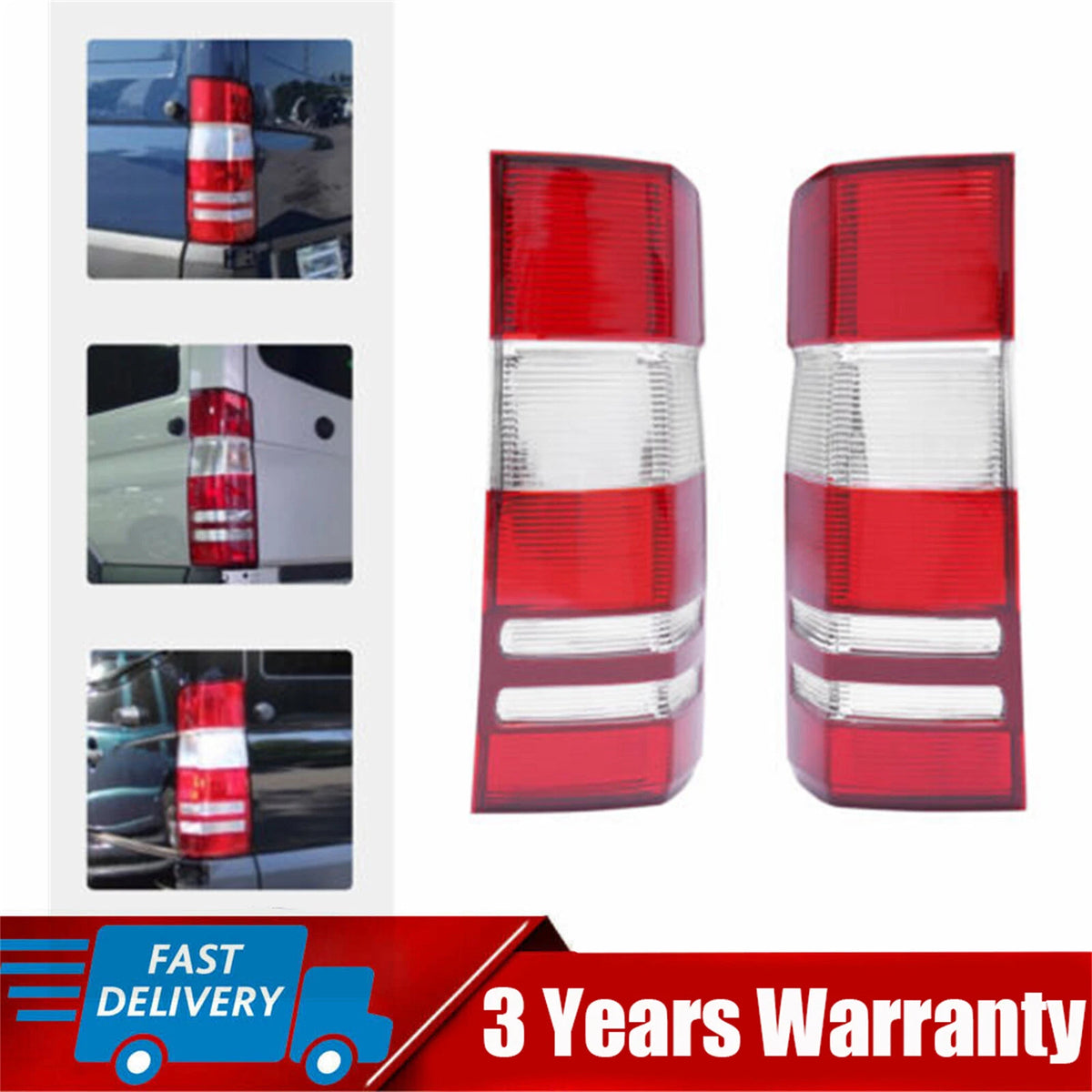 Set of 2 Red Tail Lights for Mercedes Benz Sprinter 2500 3500 (2007–2017) - 9068201364, A9068200164, 9068200264, A9068200264