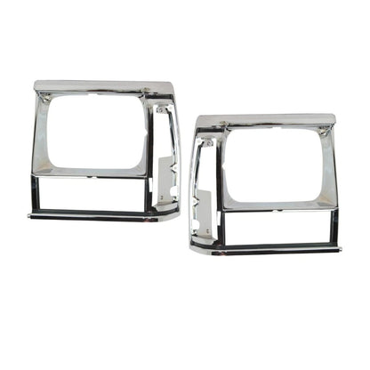Set of 2 Headlight Bezels for Jeep Comanche (1991–1992) Chrome CLX-M0-USA-SET-USAPX5066-CL360A70, CH2512123, CH2513123