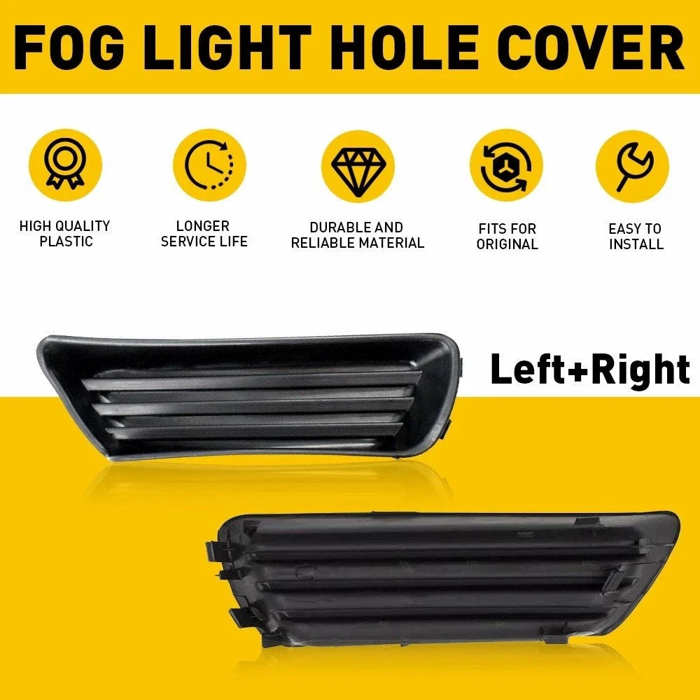 Set of 2 Front Bumper Fog Light Lamp Hole Covers for 2007-2009 Toyota Camry