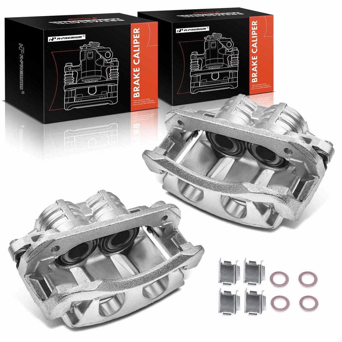 2X Front Brake Caliper Set for Ford Mustang (2005–2010) 4R3Z-2B120-AA, 6R3Z-2B120-A