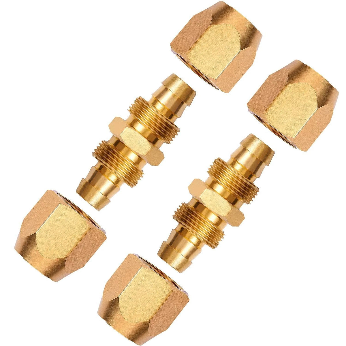 2X Solid Brass HPT Air Reusable Hose 3/8 Inch for