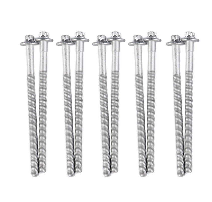 Set of 10 Engine Cylinder Head Bolts M10 165mm for Mercedes W203 C204 R172