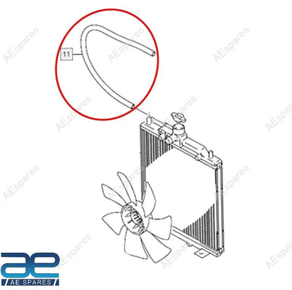3 Way To Reservoir Hose for Suzuki EECO 2010–2022 17936M72F00-200