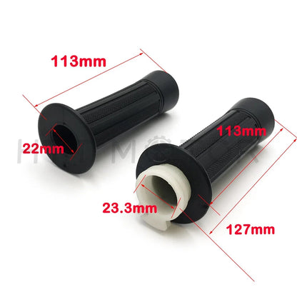2X 7/8" Rubber Handlebar Hand Grips for Motorcycle Cafe Racer (US)
