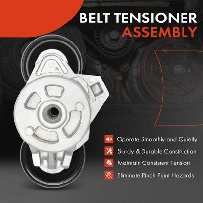Belt Tensioner Assembly for Ford E-350 E-450 E-550 E-650 (1992–2021) F8UZ6B209CA, F8TE6B209BD, 38191, 89257, 49295, SK89257