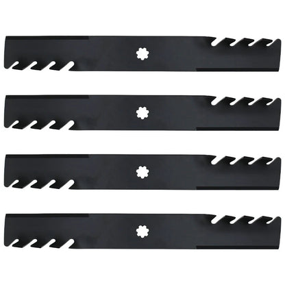 4X Toothed Mulching Blade for John Deere (Fits AM100945)