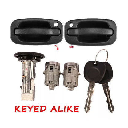 Exterior Door Lock Ignition Lock Cylinder Keys for GMC Chevrolet Silverado Tahoe (2007–2014)