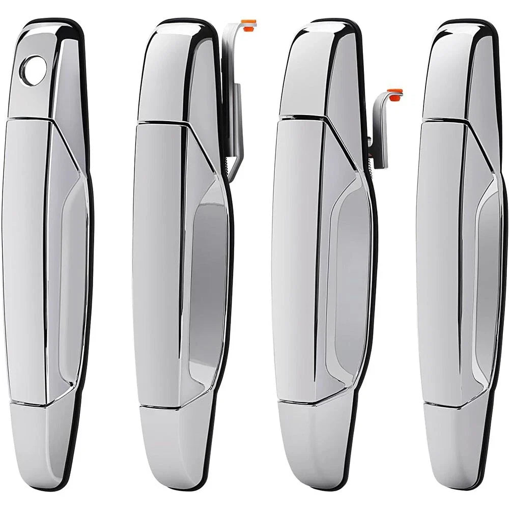 Set of 4 Chrome Exterior Door Handles for GMC Sierra Yukon XL (2007–2014)