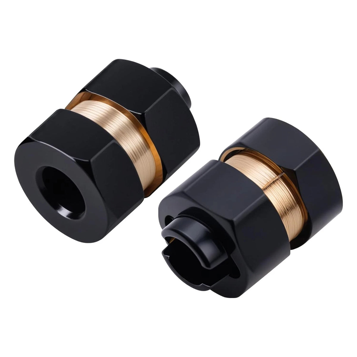 Set of 4 Brass Extended Wheel Hubs 7mm Hex Spacers for Axial SCX24