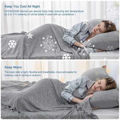 Cooling Blanket for Hot Sleepers 50"×70" (01-grey)