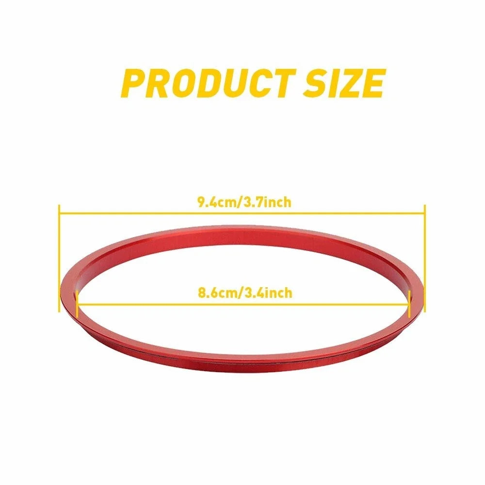 Set of 4 Red Air Vent Inner Frame Rings for Toyota Tacoma (2016–2023)
