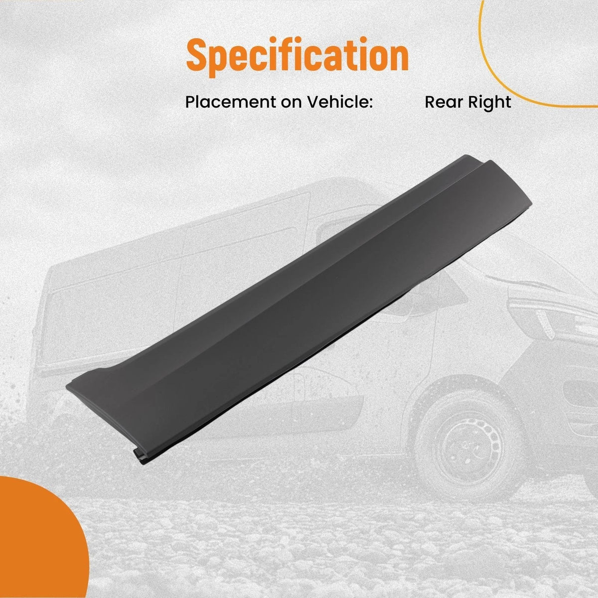 Door Lower Trim Molding Rear Right for Honda Pilot (2016–2022) 75313TG7A02