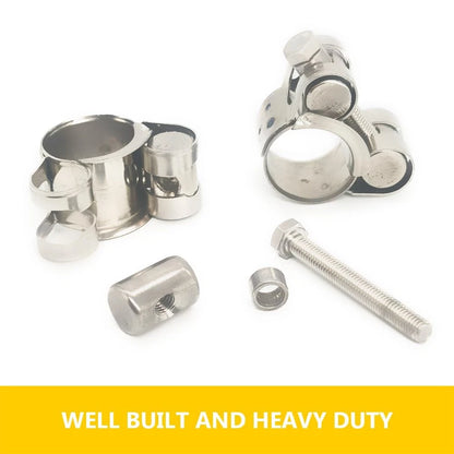 Set of 4 T-Bolt Hose Clamps for Universal Applications (17-19mm)