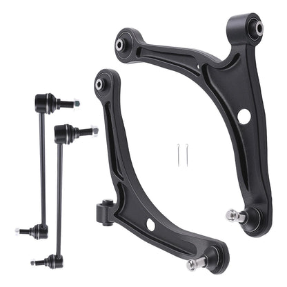 Set of 4 Front Lower Control Arms & Sway Bar Links for Honda Pilot (2006–2008)