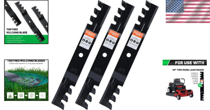 Alloy Steel Mulching Blades for Toro Timecutter 50-Inch Deck (2010–2023)