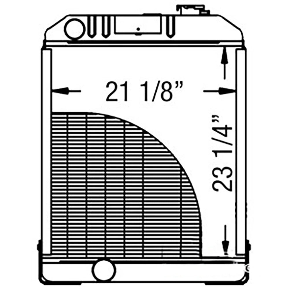 Radiator for John Deere 410B, 410C, 410D, 415B, 510B, 510C, 510D