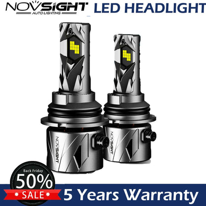 2X 9007 LED Headlight Bulbs for NOVSIGHT (60000LM, 240W)