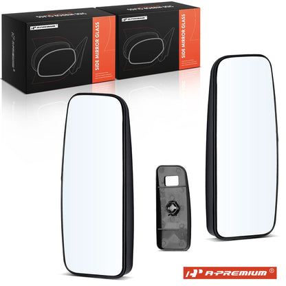 A-Premium Pair Manual Mirror Glass for Mercedes-Benz Sprinter 2500 3500 (2010–2018) - 0028114033, 0028113933, MB1325110, MB1324110