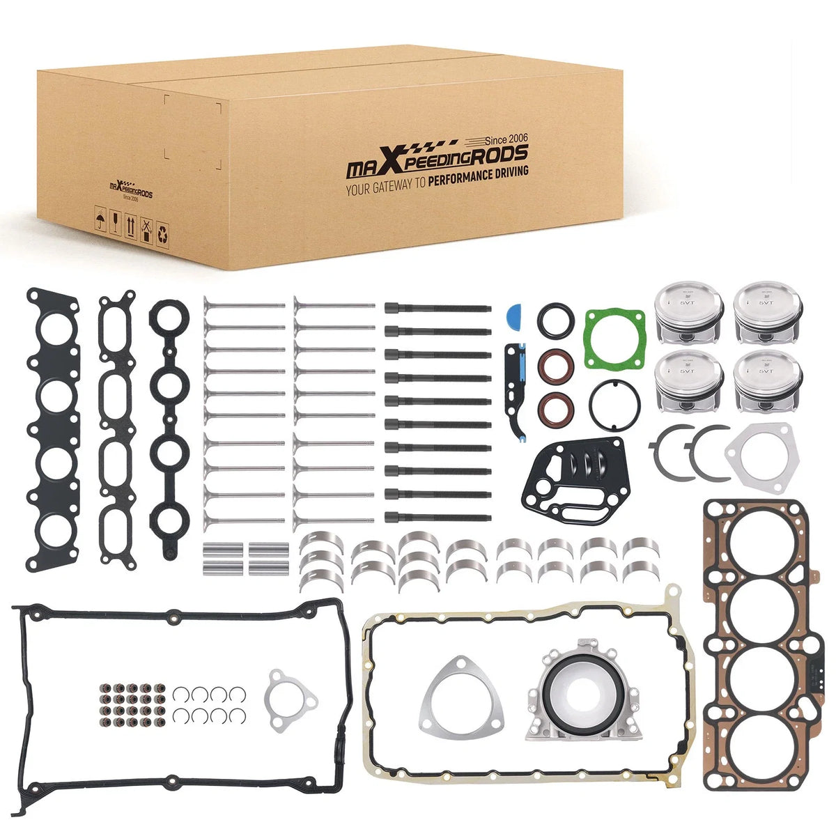 Piston Rings Engine Gasket Rebuild Kit for Audi A3 A4 A6 TT 1.8T Turbo (2000–2007)