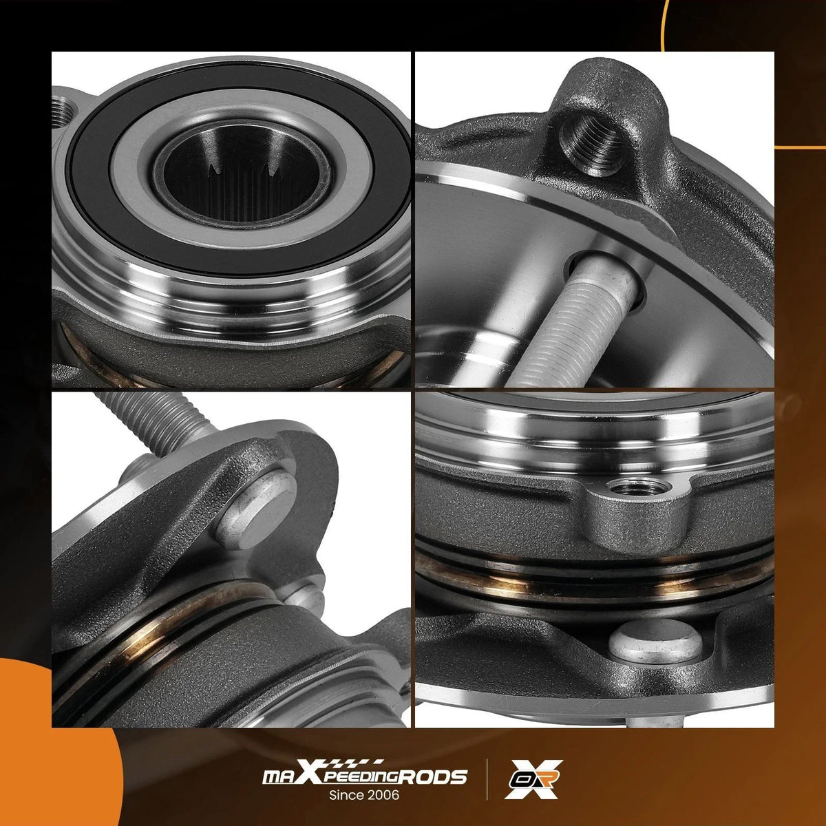 Set of 2 Front LH RH 5-Bolt Wheel Hub Assembly for Mazda 3 CX-3 (2014–2020) 513354