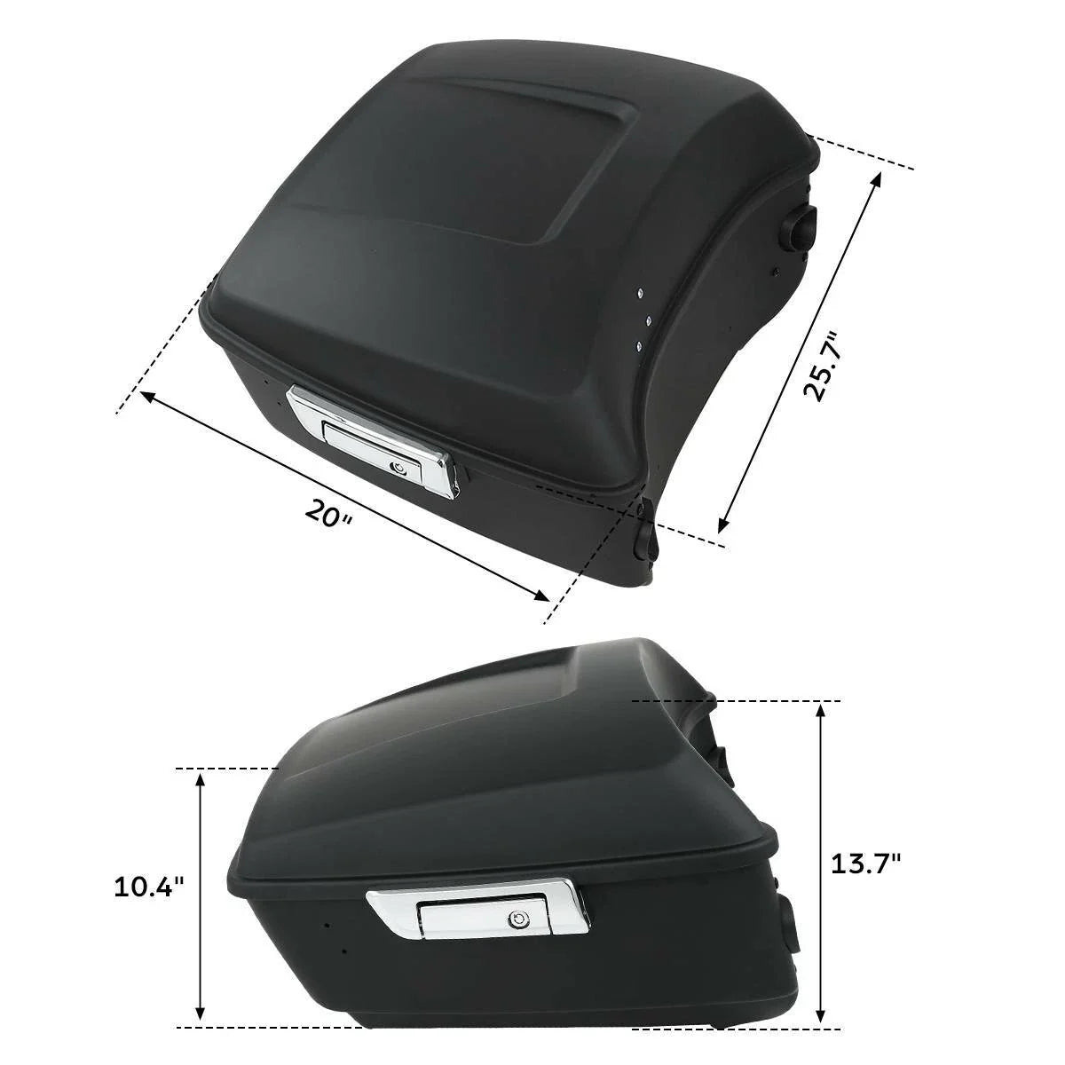 Matt Black King Trunk Backrest Top Rack for Harley Touring Electra Glide (2014–2026)