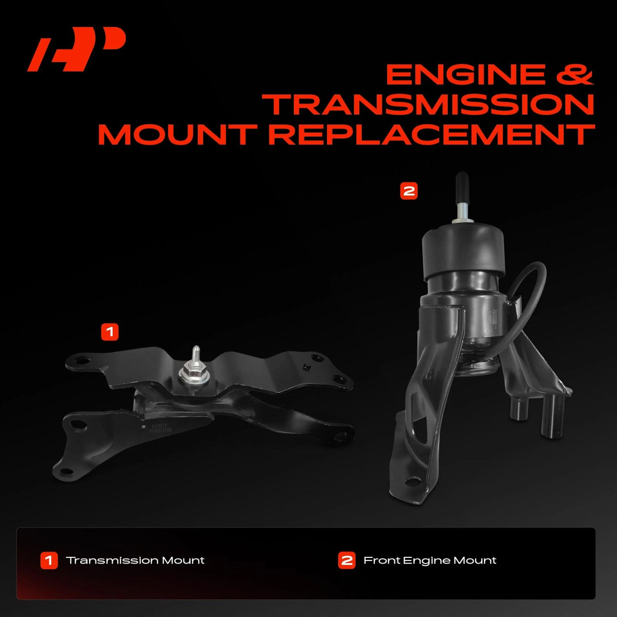 2X Engine & Transmission Mount for Nissan Altima Maxima (2007–2012) 112709N00A, 112709N00B, 112209N00A, 11220JA10A
