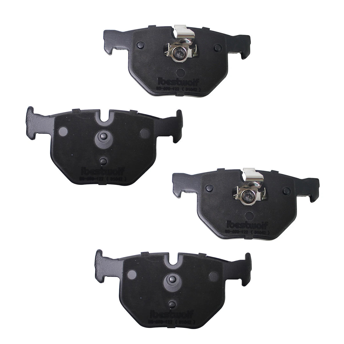 Set of 4 Rear Ceramic Brake Pads for BMW 525i 525xi 528i X5 X6 (D1042, P-1042)